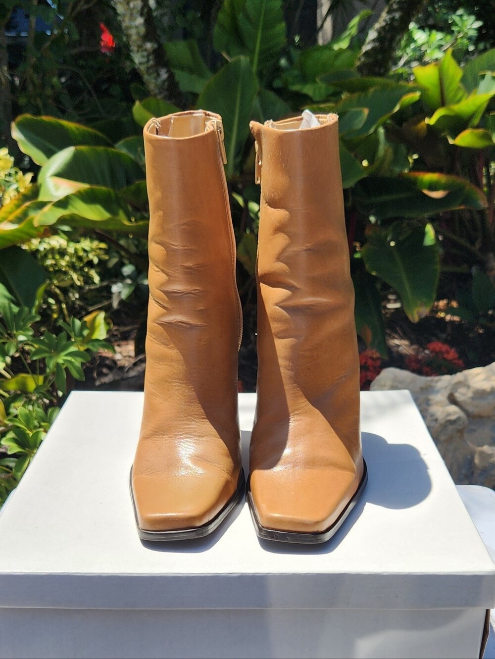 Classic Women’s Tan Leather Above The Ankle Boots